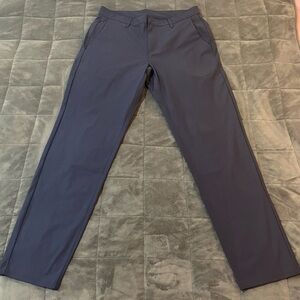 Fabletics Men’s The Don Trouser Classic Fit Pant Navy Blue 34x34 (32” Inseam)